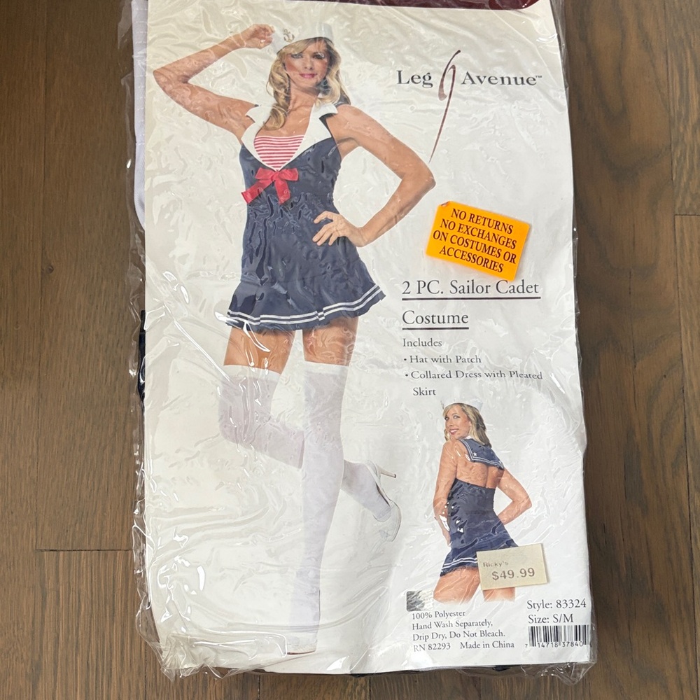Leg Avenue Navy, White & Red Sailor Costume NWT S/M